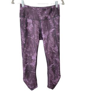 Calia by Carrie Underwood Leggings Womens Size XS Purple Rouched Cropped Workout